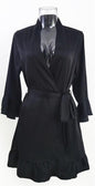 Sexy Pajamas Sexy Artificial Silk Lotus Leaf Cuff Cardigan Outerwear Gown Nightgown