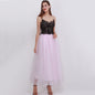 Women Mesh Bubble Skirt Tulle Skirt Floor Length Dress