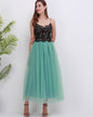 Women 4 Layers 100 Mesh Half-Length Long Skirt Tulle Skirt Gauze Skirt