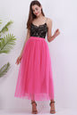 Women Mesh Bubble Skirt Tulle Skirt Floor Length Dress