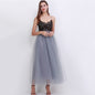 Women Mesh Bubble Skirt Tulle Skirt Floor Length Dress