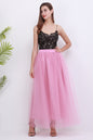 Women Mesh Bubble Skirt Tulle Skirt Floor Length Dress