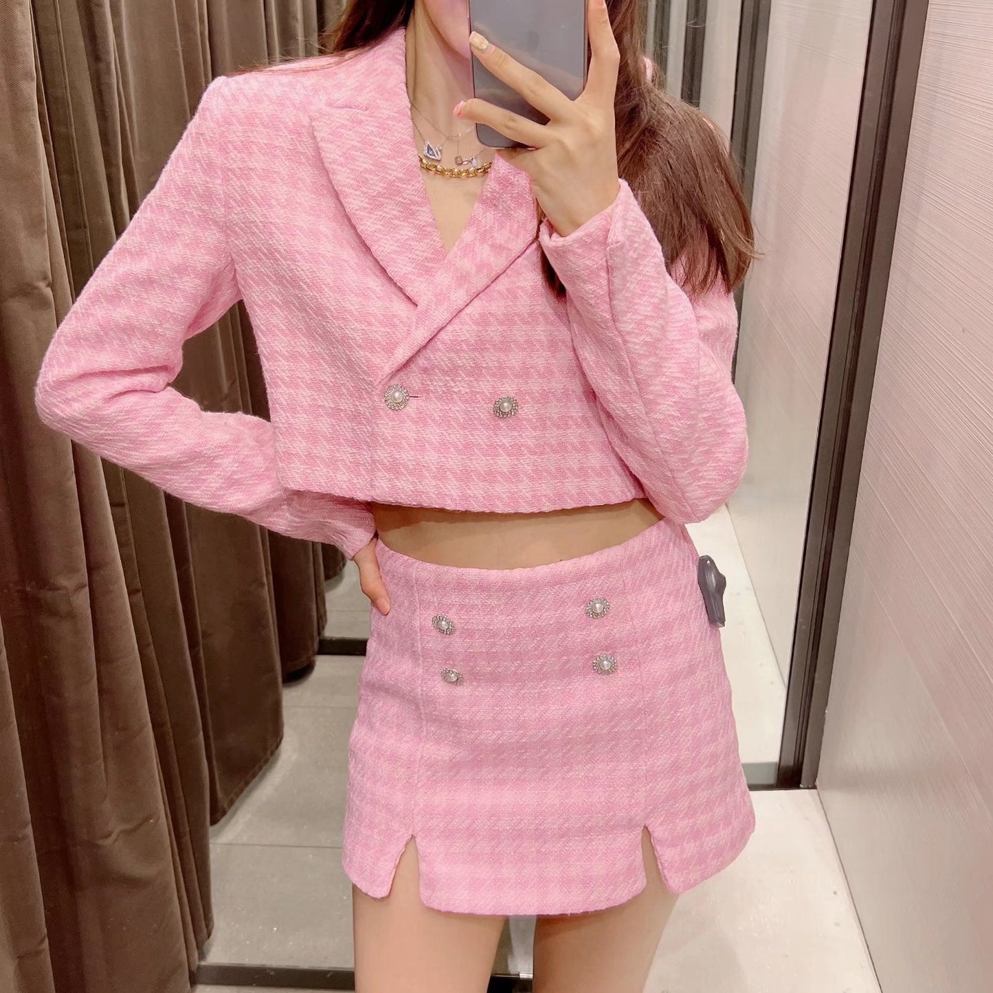 Women Clothing Summer Professional Long Sleeve Texture Casual Blazer