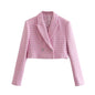 Women Clothing Summer Professional Long Sleeve Texture Casual Blazer