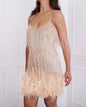 Tassel Sequ Feather Stitching Dress