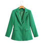 Colors Women Clothing Spring Autumn Two Button Blazer