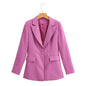 Colors Women Clothing Spring Autumn Two Button Blazer