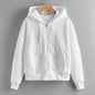 Women Keep Warm in Spring Autumn Long Sleeve Solid Color Cotton Street Hipster White Korean Pullover Thickened