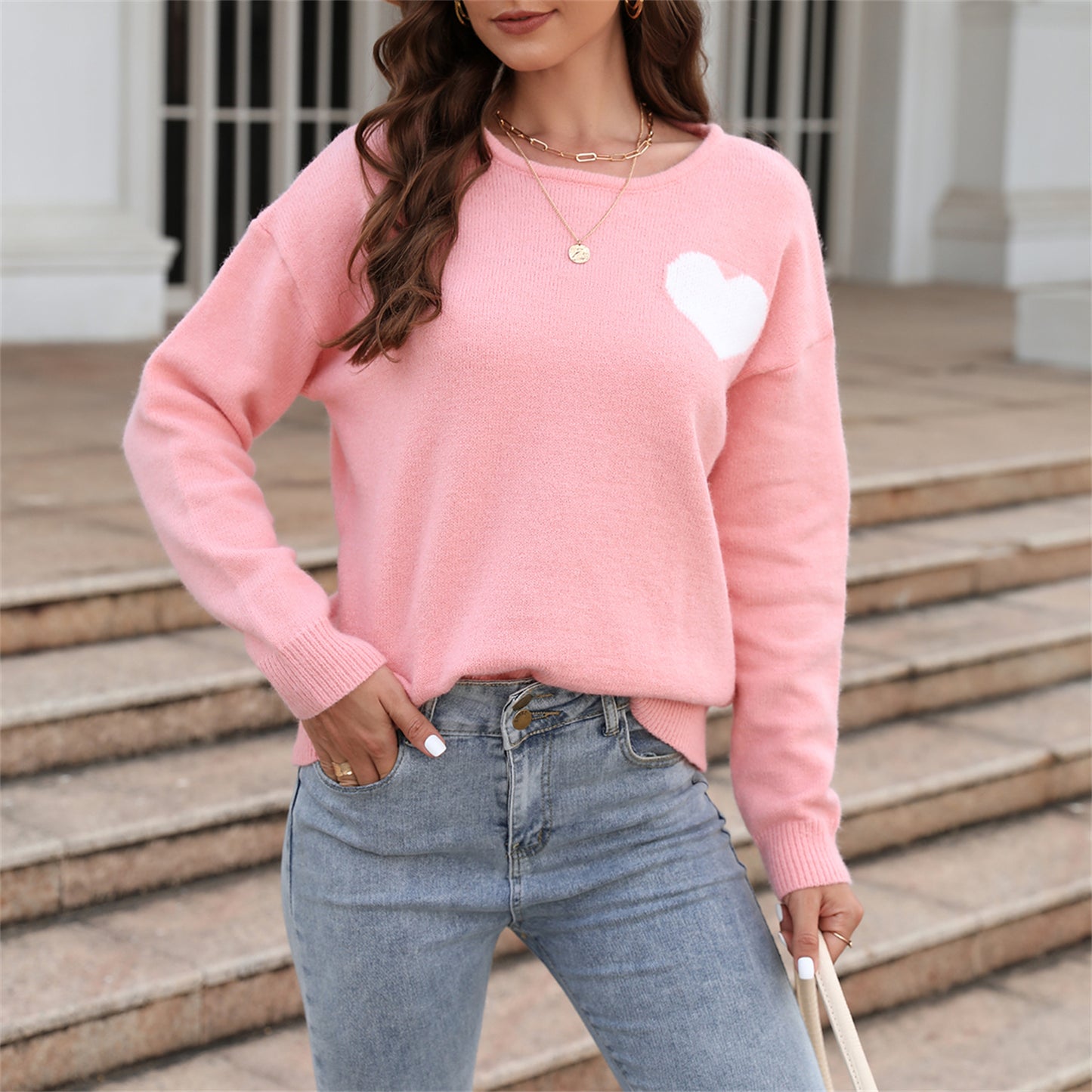 Autumn Winter Sweater Love Sweater Valentine Day Sweater Pullover Holiday Sweater Women