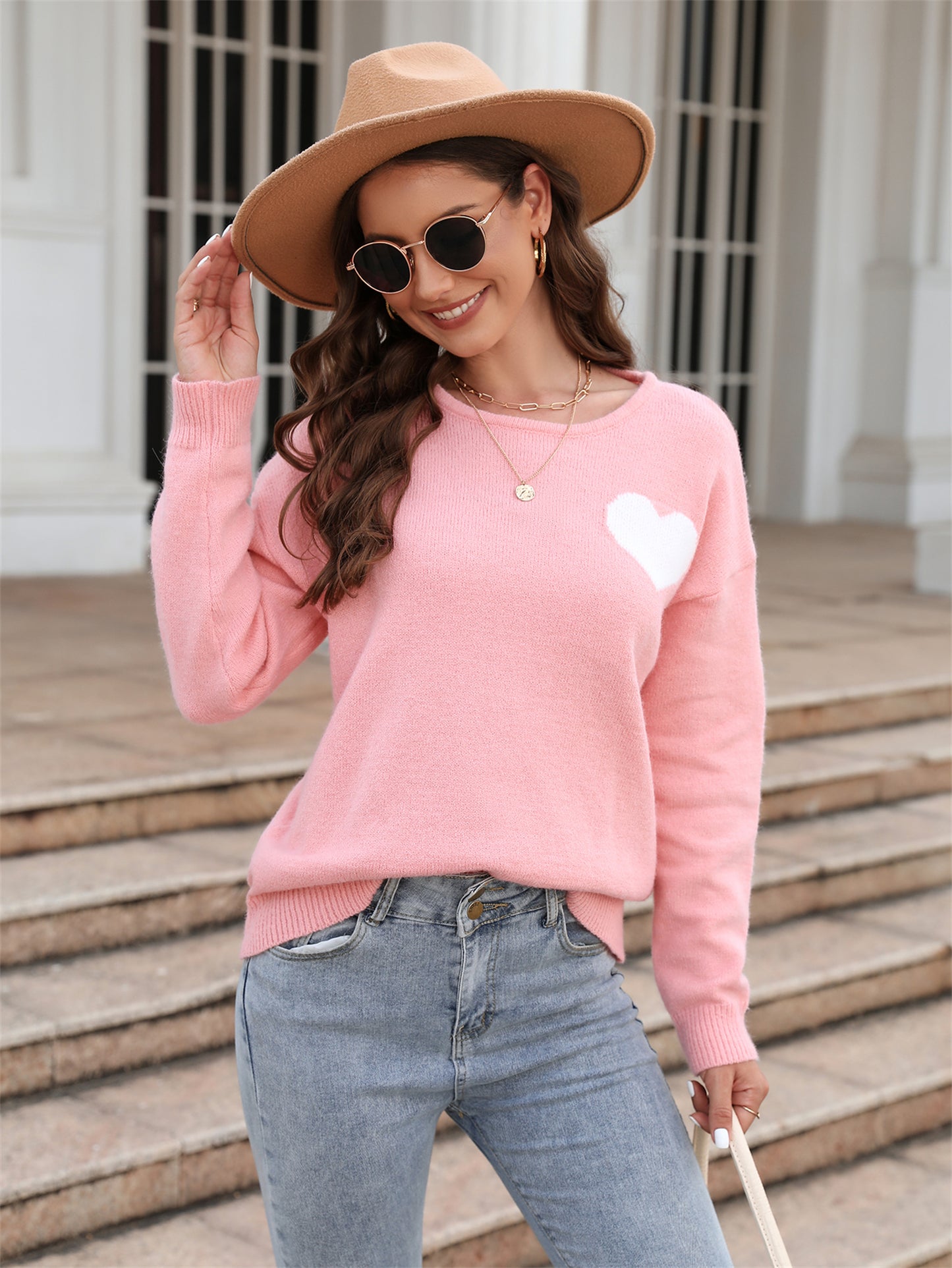 Autumn Winter Sweater Love Sweater Valentine Day Sweater Pullover Holiday Sweater Women