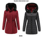 Women Cotton Padded Coat Double Sided Wear Detachable Fur Collar Detachable Hat Quilted Parka Women