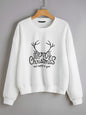 Christmas New Long Sleeve Sweater Loose Girl Cartoon Sweater Round Neck Printed