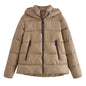 Winter Women Clothing Hooded Zipped Cotton Padded Jacket Warm Cotton Coat