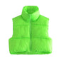 Autumn Women Clothing Street Casual Cotton Padded Vest Women