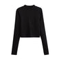 Autumn Clothing round Neck Zipper Slim Fit Knitwear Long Sleeve Bottoming Shirt