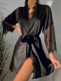 Sexy Lace Comfortable Lace up Outerwear Gown Homewear