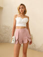 French Pleated Short Sleeveless Tube Top Niche Camisole Women