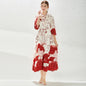 Spring Summer Fall Daily Elegant Regular Floral Tie Neck A Line Maxi Dress