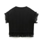 Autumn Women Clothing Black Laminated Decoration Eight Strand Knitted Vest