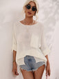 Spring Summer Women Clothing Knitted Loose Solid Color Pullover Women Needle