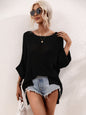 Spring Summer Women Clothing Knitted Loose Solid Color Pullover Women Needle