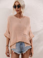 Spring Summer Women Clothing Knitted Loose Solid Color Pullover Women Needle