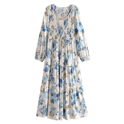 Pastoral Floral Dress Elegant Graceful Elegant Printed Dress