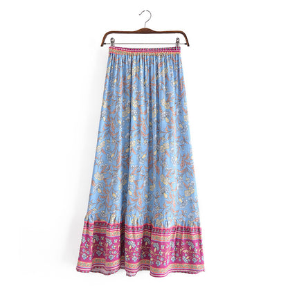 Bohemian Rayon Positioning Women Printed Wear Skirt