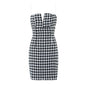 Fall Women Clothing Houndstooth Knitted All Matching V neck Strap Dress