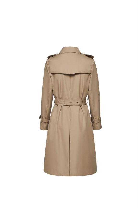 Element Autumn Winter Khaki Mid Length Trench Coat Slim Fit Slimming Elegant Trench Coat Women