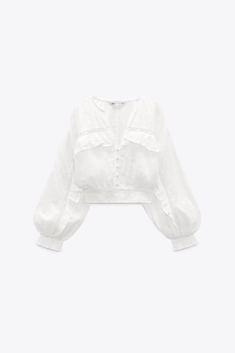 Spring Women Clothing French Shirt Long Sleeved Cotton Shirt Women