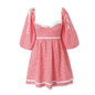 Princess Dress Summer Dress Lace Lace Check Tie Up Dress