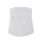 Trendy Pleated Design Tube Top Spring Inner Wear Solid Color Stretch Poplin Short Top for Women