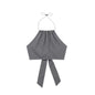 Hanging Collar Design Camisole Backless Bow Top