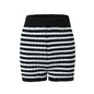 Women Clothing Casual Chenille Striped Shorts