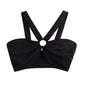 Sexy Backless Cropped Halter Bow Collar Tube Top Short Type Top