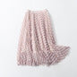 Spring Summer Dress Skirt Western Elastic Waist Korean A line Gradient Color Skirt High Waist Mesh