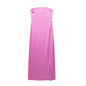 Spring Summer Women Clothing All Matching SexyCutout Design Silk Satin Texture Dress