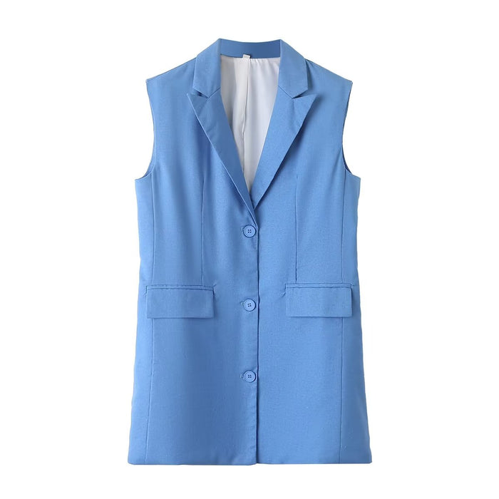 Women Clothing Summer Solid Color Vest
