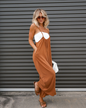 Ladies Summer Easy Matching Sling Loose Wide Leg Casual Jumpsuit