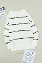 Striped Sweater Women Spring Autumn Tie Dyed round Neck Long Sleeve Pullover Women Top
