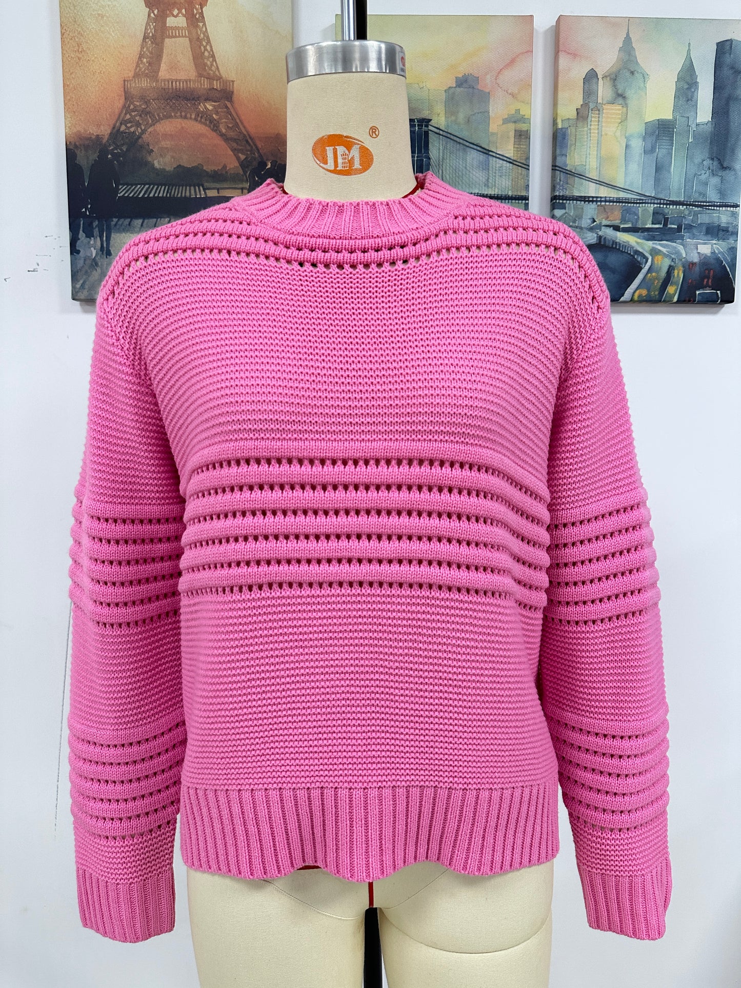 Autumn Winter Pullover Sweater Pit Striped Women Knitwear Sweater Women