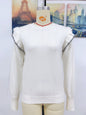 Ruffled Knitwear Loose Solid Color round Neck Pullover Sweater Women