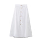 Summer Wind Women Hollow Out Cutout Embroidered Cape Midi Skirt