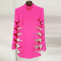 Star Sexy Personalized Hollow Out Cutout Bow Long Sleeve Dress Fluorescent Powder