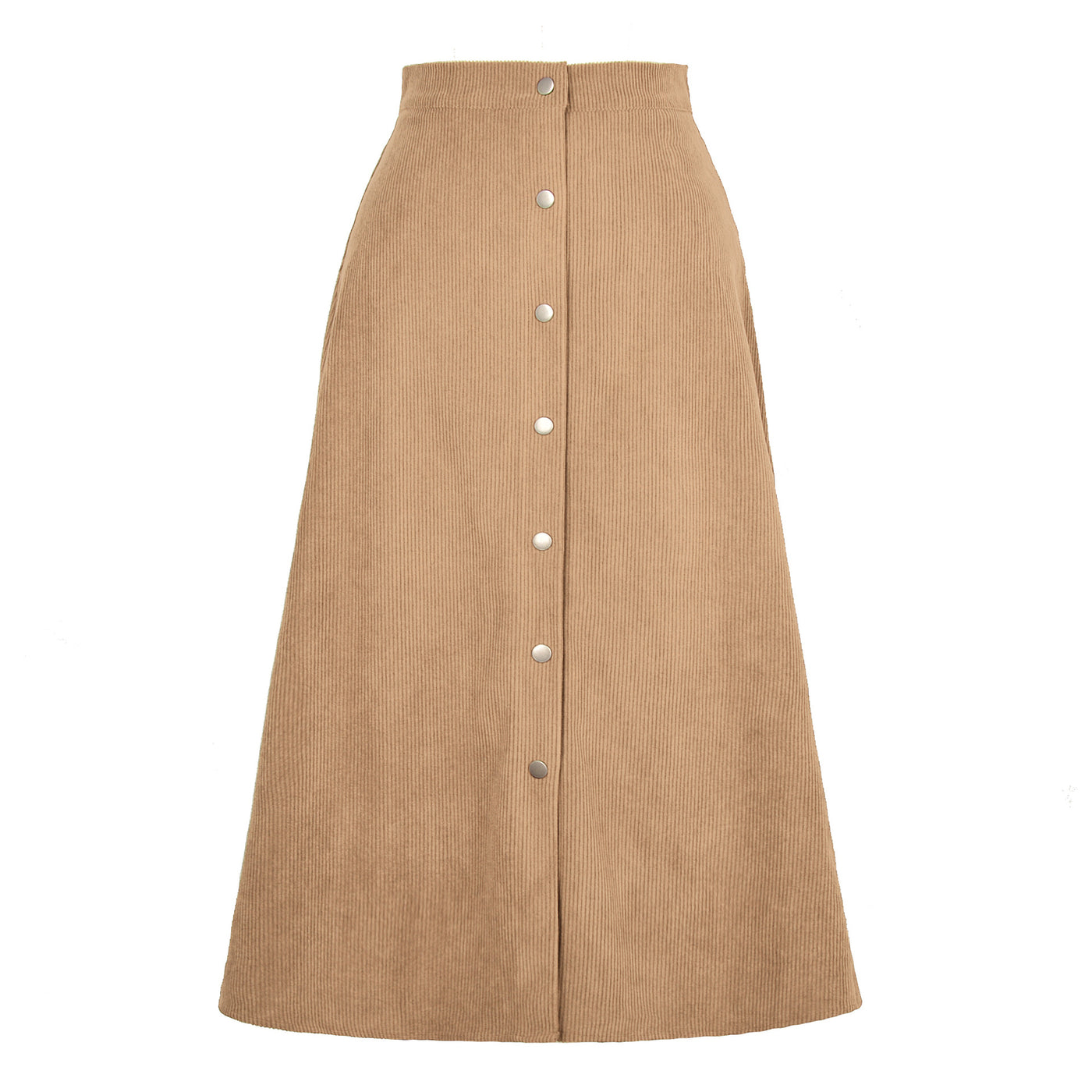 Women Clothing Boutique Corduroy Skirt Single Breasted High Waist Autumn Winter Maxi  Women Skirt