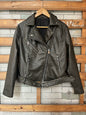 Spring Autumn Retro Loose Faux Leather Motorcycle Jacket Coat Women