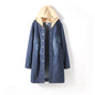 Women Clothing Hooded Denim Trench Coat