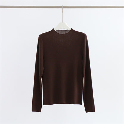 Knitwear Half Turtleneck Bottoming Shirt Slim Fit Women Clothing Fall Winter Inner Wear Long Sleeve Sweater