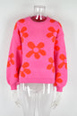 Autumn Winter Women Printed Sweater Pullover Floral Plus Size Sweater Women
